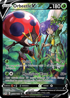 Orbeetle V, Lost Origin Trainer Gallery #TG12, Pokémon TCG card