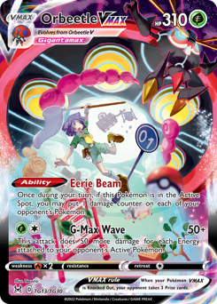 Orbeetle VMAX, Lost Origin Trainer Gallery #TG13, Pokémon TCG card