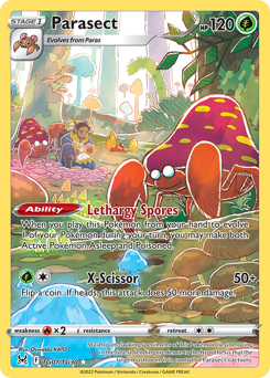 Parasect, Lost Origin Trainer Gallery #TG01, Pokémon TCG card