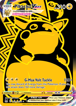 Pikachu VMAX, Lost Origin Trainer Gallery #TG29, Pokémon TCG card