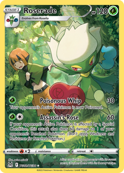 Roserade, Lost Origin Trainer Gallery #TG02, Pokémon TCG card