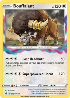 Bouffalant, Lost Origin #148, Pokémon TCG card