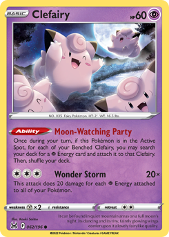 Clefairy, Lost Origin #62, Pokémon TCG card