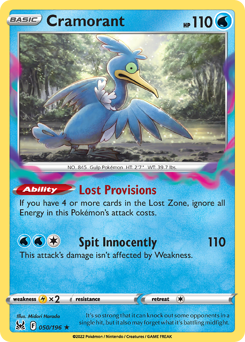 Cramorant, Lost Origin #50, Pokémon TCG card