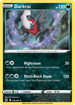 Darkrai, Lost Origin #120, Pokémon TCG card