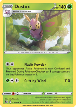 Dustox, Lost Origin #10, Pokémon TCG card