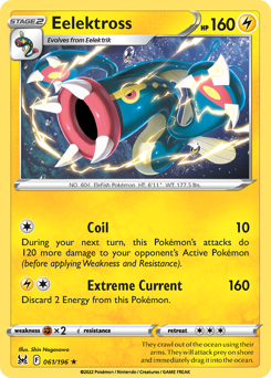 Eelektross, Lost Origin #61, Pokémon TCG card