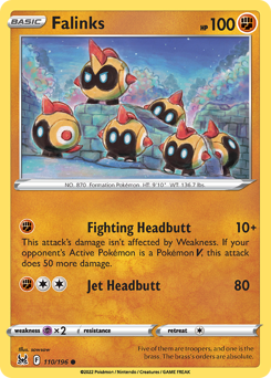 Falinks, Lost Origin #110, Pokémon TCG card