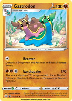 Gastrodon, Lost Origin #102, Pokémon TCG card