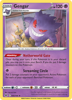 Gengar, Lost Origin #66, Pokémon TCG card