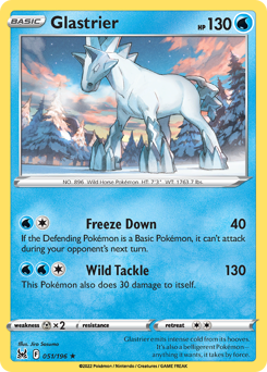Glastrier, Lost Origin #51, Pokémon TCG card