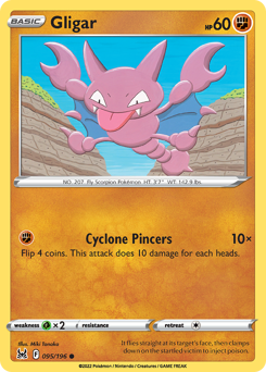 Gligar, Lost Origin #95, Pokémon TCG card