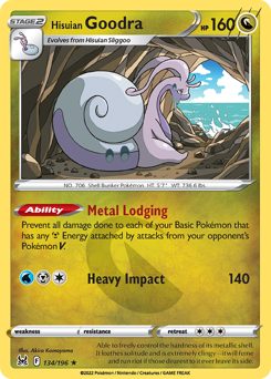 Hisuian Goodra, Lost Origin #134, Pokémon TCG card