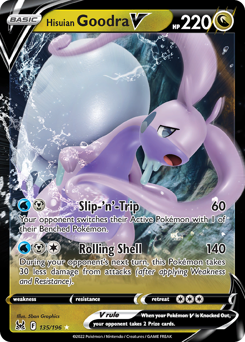 Hisuian Goodra V, Lost Origin #135, Pokémon TCG card