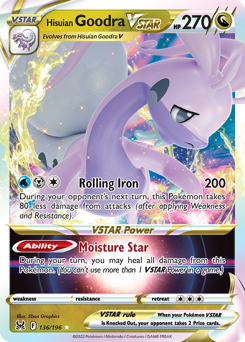 Hisuian Goodra VSTAR, Lost Origin #136, Pokémon TCG card