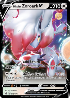 Hisuian Zoroark V, Lost Origin #146, Pokémon TCG card