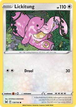 Lickitung, Lost Origin #138, Pokémon TCG card