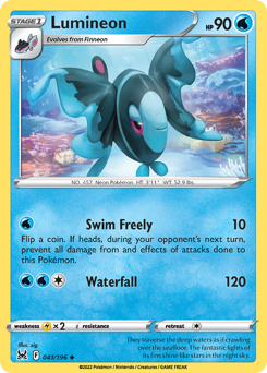 Lumineon, Lost Origin #41, Pokémon TCG card