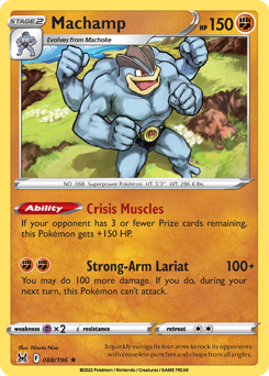 Machamp, Lost Origin #88, Pokémon TCG card