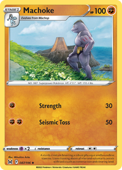 Machoke, Lost Origin #87, Pokémon TCG card
