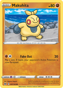 Makuhita, Lost Origin #97, Pokémon TCG card