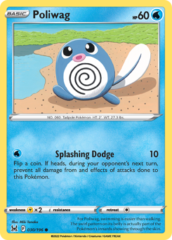 Poliwag, Lost Origin #30, Pokémon TCG card