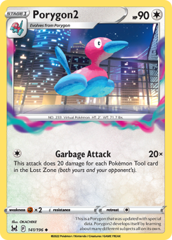 Porygon2, Lost Origin #141, Pokémon TCG card