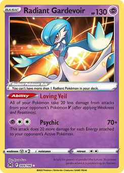 Radiant Gardevoir, Lost Origin #69, Pokémon TCG card