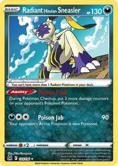 Radiant Hisuian Sneasler, Lost Origin #123, Pokémon TCG card