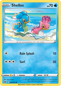 Shellos, Lost Origin #39, Pokémon TCG card