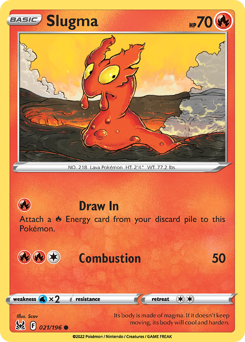 Slugma, Lost Origin #21, Pokémon TCG card
