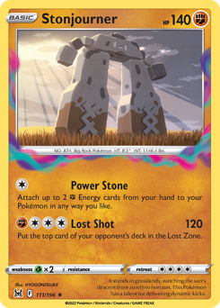 Stonjourner, Lost Origin #111, Pokémon TCG card