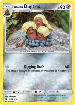 Alolan Dugtrio, Lost Thunder #123, Pokémon TCG card