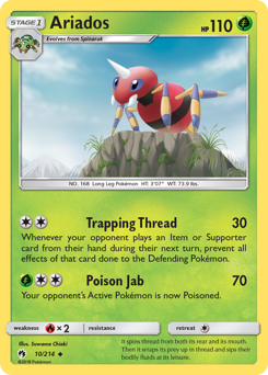 Ariados, Lost Thunder #10, Pokémon TCG card