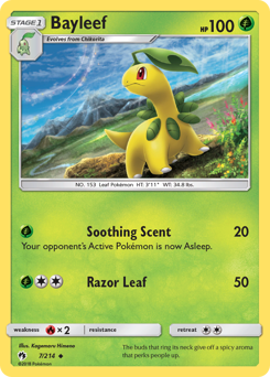 Bayleef, Lost Thunder #7, Pokémon TCG card