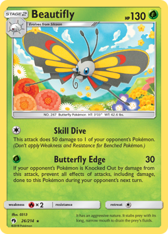 Beautifly, Lost Thunder #26, Pokémon TCG card