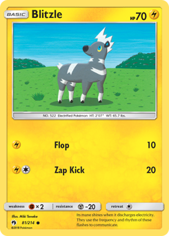 Blitzle, Lost Thunder #81, Pokémon TCG card