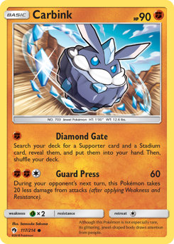 Carbink, Lost Thunder #117, Pokémon TCG card