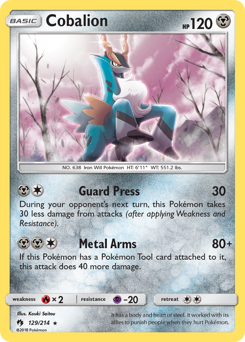 Cobalion, Lost Thunder #129, Pokémon TCG card