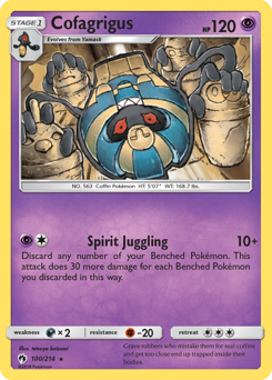 Cofagrigus, Lost Thunder #100, Pokémon TCG card