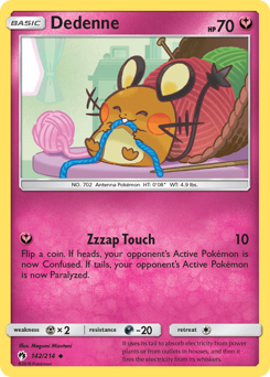 Dedenne, Lost Thunder #142, Pokémon TCG card