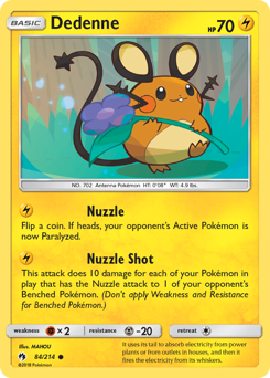 Dedenne, Lost Thunder #84, Pokémon TCG card