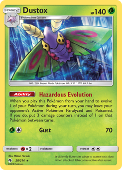 Dustox, Lost Thunder #28, Pokémon TCG card