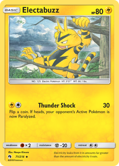 Electabuzz, Lost Thunder #71, Pokémon TCG card