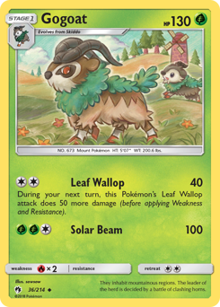 Gogoat, Lost Thunder #36, Pokémon TCG card