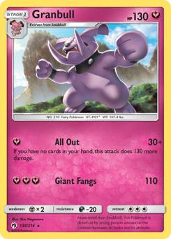 Granbull, Lost Thunder #138, Pokémon TCG card