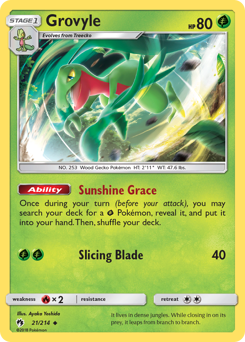 Grovyle, Lost Thunder #21, Pokémon TCG card
