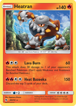 Heatran, Lost Thunder #48, Pokémon TCG card