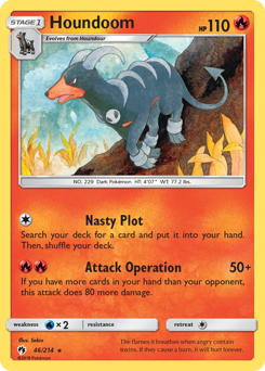 Houndoom, Lost Thunder #46, Pokémon TCG card