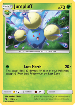 Jumpluff, Lost Thunder #14, Pokémon TCG card